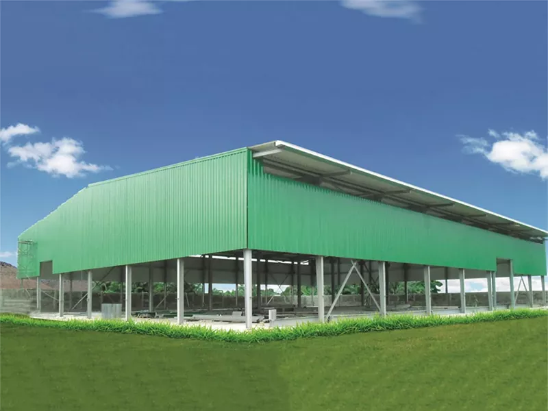 Tòa nhà kho kim loại prefab thân thiện với môi trường